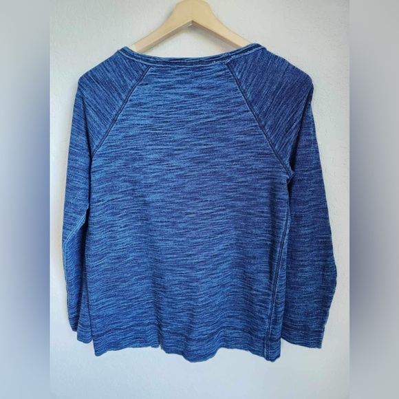 Tommy Bahama Indigo Blue Cotton Jersey Blouse Size Medium - Picture 8 of 8